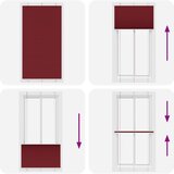  Plisirana zavjesa Bordo crvena 110x200 cm Širina tkanine 109,4 cm Poliester | shoptok.hr