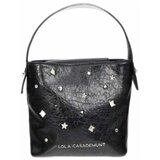 Lola Casademunt Torbe Star And Heart Studded Shoulder Bag Črna Cene