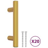 Ručke za ormarić 20 kom zlatne 64 mm od nehrđajućeg čelika | Eponuda.com