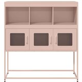 vidaXL Komoda ružičasta 100,5x39x107 cm hladno valjani čelik | shoptok.hr