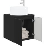  Umivaonik s policom Crna 49,5 x 44,5 x 66 cm Konstruirano drvo | shoptok.hr