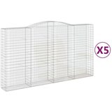  Lučne gabionske košare 5 kom 400x50x220/240cm pocinčano željezo | shoptok.hr