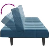  Kavč dvosed z ležiščem in stolčkom za noge moder žamet, (21228616) | Shoptok.si