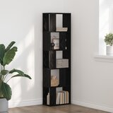 vidaXL Polica za knjige Crni hrast Konstruirano drvo 45 x 23.5 x 162.5 cm | shoptok.hr