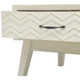  Stolić za kavu s 2 izrezbarene ladice sivi 110x50x40 cm drveni | shoptok.hr