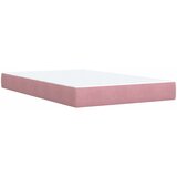  LED okvir za krevet s madracem Ružičasta 120 x 200 cm Baršun | shoptok.hr