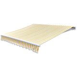 Maison Chic Ročno zložljiva tenda - Senčniki 300 cm rumeno/bela, (22041402) | Shoptok.si