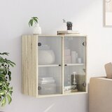  Zidni ormarić sa staklenim vratima boja hrasta 68x37x68,5 cm | Eponuda.com