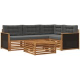  Set vanjskih sofa 5 pcs Prirodna i antracit 79 x 79 x 37 cm | shoptok.hr