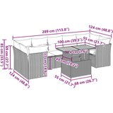 vidaXL 8-dijelni set vrtnih sofa od poliratana s jastucima crni | shoptok.hr