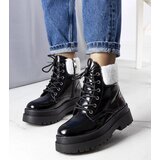 Gemre Black insulated ankle boots with sheepskin Bryas Cene