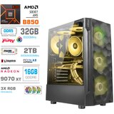 MEGA Računalnik MT S7 R7-7800X3D/RX9070 XT/32GB-DDR5/2TB-4.0/750W/Brez OS RGB + Estetski napajalni kabli [Rumena / Črna], (5000130910) Cene