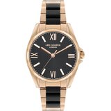 Lee Cooper Ženski ručni sat, Kvarcni mehanizam, 34mm, Crno kućište, Roze-zlatne boje, LC07873.450 | Eponuda.com