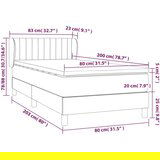  Krevet s oprugama i madracem plavi 80x200 cm od tkanine | shoptok.hr