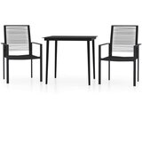  3-dijelni vrtni blagovaonski set crni | shoptok.hr