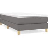  Box spring postelja z vzmetnico temno siva 100x200 cm blago, (20726361) | Shoptok.si