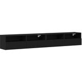 TV zidni ormar Zidne 2 pcs Crni hrast 100 x 30 x 30 cm | Eponuda.com