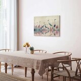  Slika - Birds by the lake - herons painted in watercolour in delicate grey and pink colours 60x40 Standard | shoptok.hr
