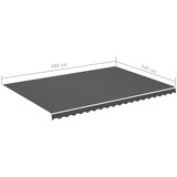  Zamjenska tkanina za tendu antracit 5 x 3,5 m | shoptok.hr
