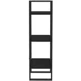 vidaXL Knjižna omara 3-nadstropna črna 40x30x105 cm trdna borovina | Shoptok.si