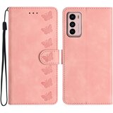 INORCO Za Motorola Moto G42 4G PU usnjena torbica z vtisnjenim metuljem, odporna na udarce, stojalo, denarnica, telefonska torbica, (22035944) Cene