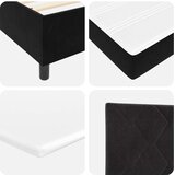 Box Postelja z vzmetnico z vzmetnico Črna 180 x 200 cm Žamet, (5000141807) | Shoptok.si