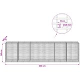  Gabion s žicom debljine 3,5 mm i mrežom 5x10 cm 600x100x150 cm | shoptok.hr