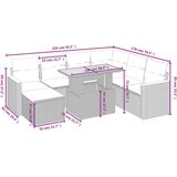  8-dijelni set vrtnih sofa od poliratana s jastucima sivi | shoptok.hr