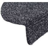 vidaXL samoljepljivi otirač za stepenice 15 kom igličasti 56x17x3 cm tamno sivi | shoptok.hr