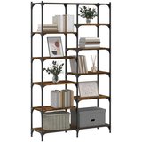 vidaXL Knjižna polica sonoma hrast 100x32x170 cm inž. les in železo | Shoptok.si