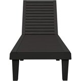  Ležaljke za sunčanje 2 kom crne 155x58x83 cm od polipropilena | shoptok.hr