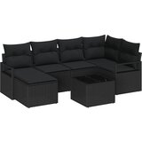  Set sofe 7 kom. Crna poliratan 232 x 122 x 85 cm | shoptok.hr