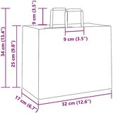  Papirnate vrećice 250 kom s ručkama žute 32x17x25 cm | shoptok.hr