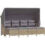  5-dijelni vrtni set sofa s jastucima bež od poliratana | shoptok.hr