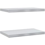 Maison Chic 2 kosi Stenske Police - Viseče police 50x30x3 cm srebrna nerjaveče jeklo, (21758828) | Shoptok.si