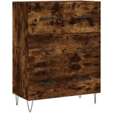  Visoka komoda dimljeni hrast 69,5x34x180 cm konstruiranog drva | shoptok.hr