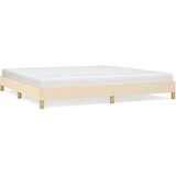 Okvir za krevet bez madraca krem 200x200 cm od tkanine | shoptok.hr
