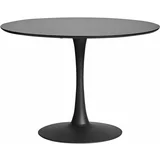 Marckeric Okrogla črna jedilna miza Oda, ⌀ 110 cm