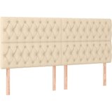  Box spring postelja z vzmetnico krem 200x200 cm blago, (20761177) | Shoptok.si