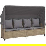  5-dijelni vrtni set sofa s jastucima bež od poliratana | shoptok.hr