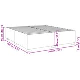  Okvir za krevet bez madraca krem 200x200 cm od tkanine | shoptok.hr