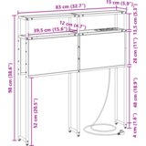  Skladišno uzglavlje Crni hrast 80 cm Konstruirano drvo | shoptok.hr