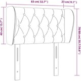  Uzglavlje s ušima tamnozeleno 83x23x78/88 cm baršunasto | shoptok.hr