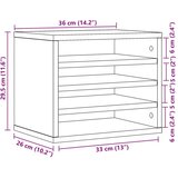  Organizator za pisalno mizo sonoma hrast 36x26x29,5 cm inž. les, (21413968) | Shoptok.si