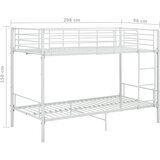 Krevet na kat bijeli metalni 90 x 200 cm | Eponuda.com