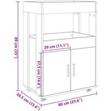 vidaXL Barski voziček siva sonoma 60x39,5x89 cm inženirski les | Shoptok.si
