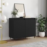 vidaXL Komode 2 kom crne 40 x 35 x 70 cm od konstruiranog drva Cijene