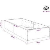  Okvir za podesivu bazu kreveta Crni hrast 90 x 190 cm - Crni hrast 90 x 190 cm Samo okvir kreveta | shoptok.hr