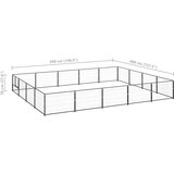  Kavez za pse crni 20 m² čelični | shoptok.hr