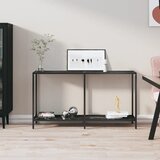  Konzolni stol crni 140 x 35 x 75,5 cm od kaljenog stakla | Eponuda.com